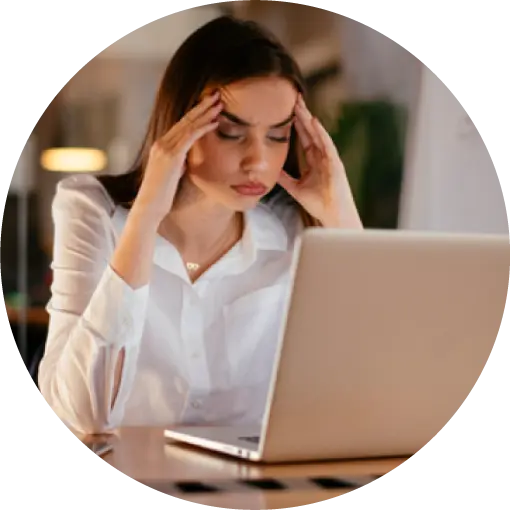Peptide & Injectable Therapy 15 Intellectually exhausted woman