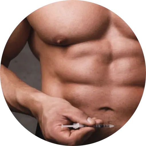 Peptide & Injectable Therapy 19 Man injecting himself