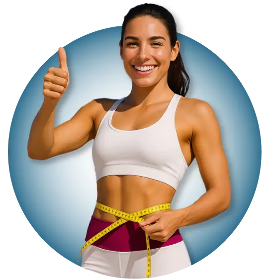 Peptide & Injectable Therapy 5 Woman measuring her waist